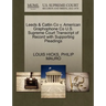 Leeds & Catlin Co V. American Graphophone Co U.S. Supreme Court Transcript of Record with Supporting Pleadings