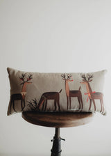 Decked out Christmas Reindeer Throw Pillow Cover | 20x10 | Primitive Christmas Decor | Primitive Decor | Luxury Home Decor | Luxury Decor by UniikPillows