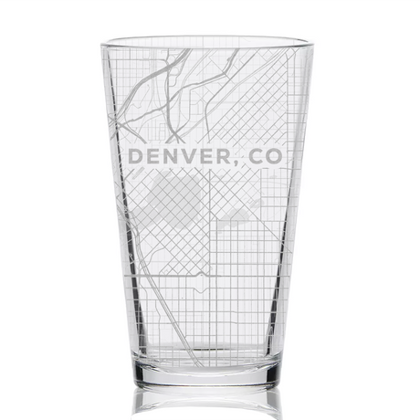 CITY STREET MAP Pint Glasses by LumEngrave