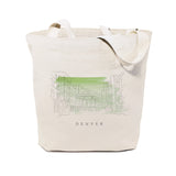 Denver Cityscape Cotton Canvas Tote Bag by The Cotton & Canvas Co.