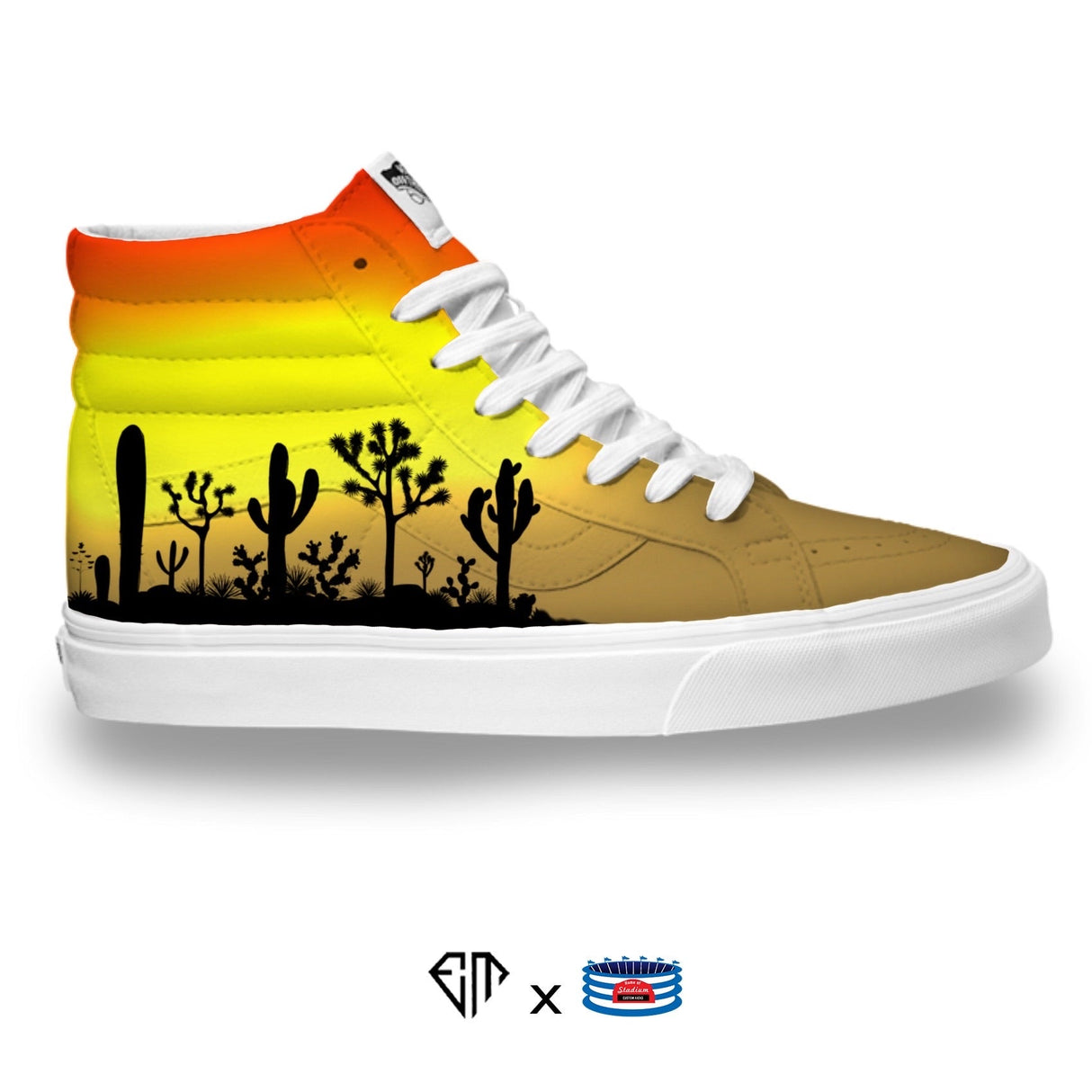 "Desert" Vans Canvas Sk8-Hi Shoes by Stadium Custom Kicks