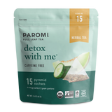 Organic Detox With Me Herbal Tea, Caffeine Free, in Pyramid Tea Bags by Paromi Tea