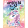 Unicorn Activity Book For Girls Ages 4-8