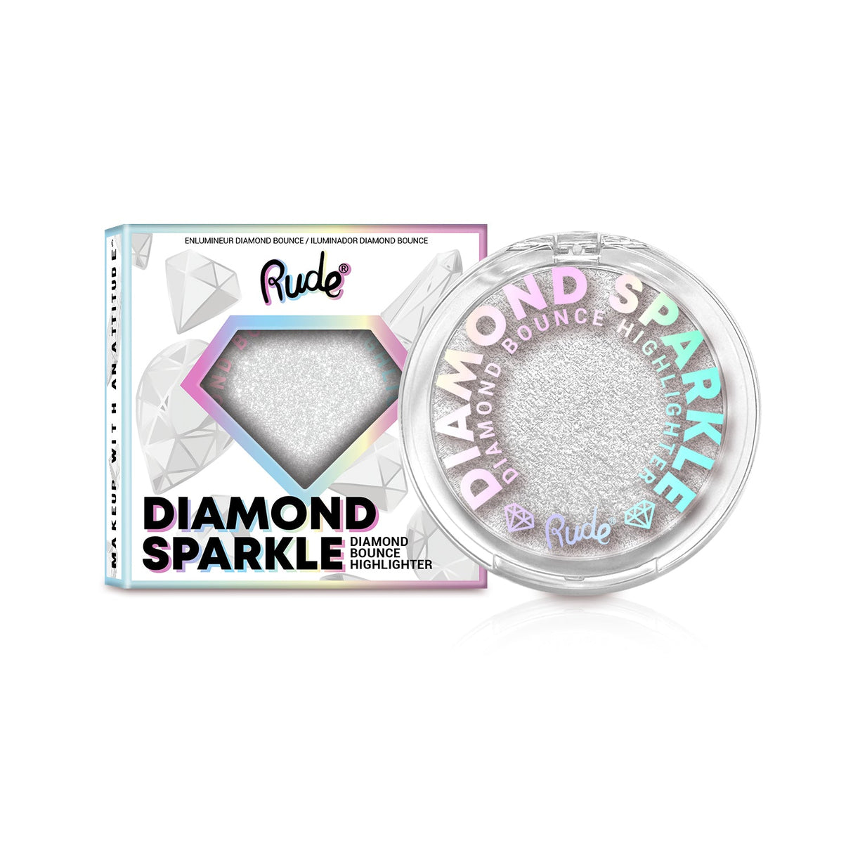 RUDE Diamond Sparkle Diamond Bounce Highlighter - Pearl