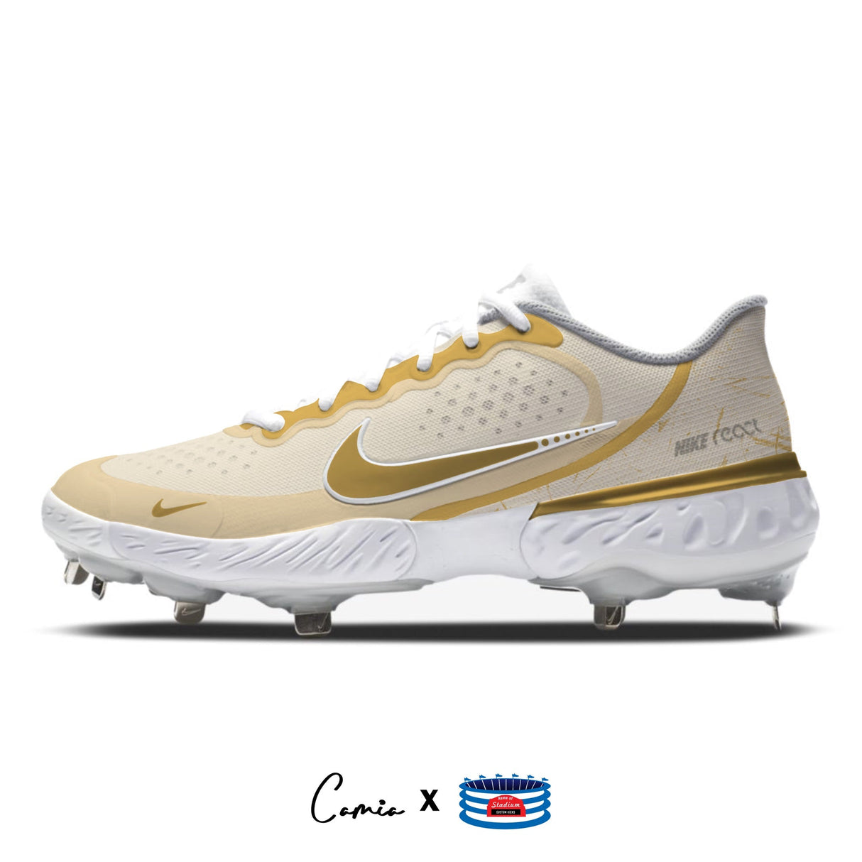 "Divine" Nike Alpha Huarache Elite 3 Low Cleats by Stadium Custom Kicks