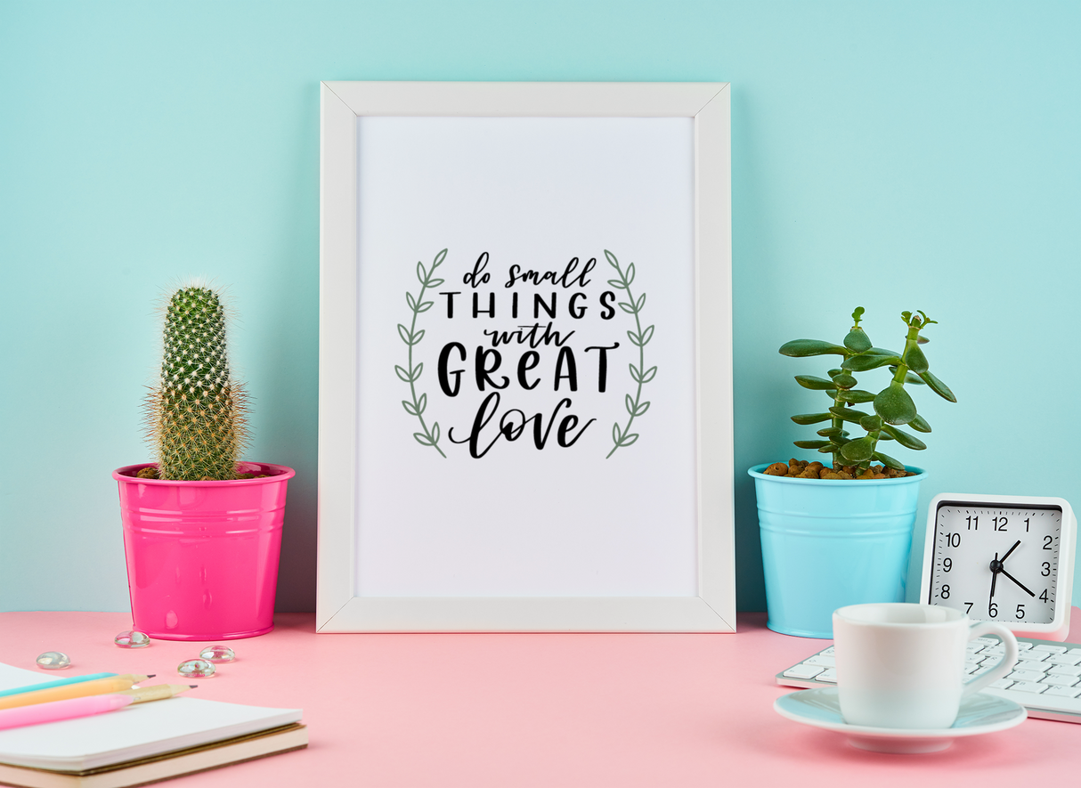 Do Small Things With Great Love Motivational Inspiration Wall Decor Quote Print by WinsterCreations™ Official Store