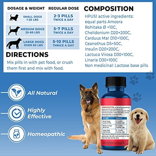 Natural Hepatic Dog Liver Support Tablets by BestLife4Pets