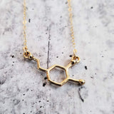 Dopamine Structural Formula Necklace by Salt and Sparkle