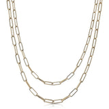 Double Elongated Link Mask Chain by eklexic jewelry