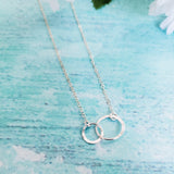 Double Infinity Hammered Circle Necklace by Salt and Sparkle