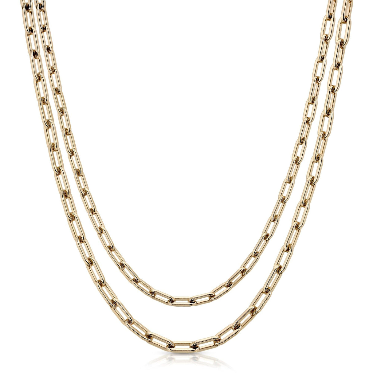 Double Medium Link Chain Necklace by eklexic jewelry