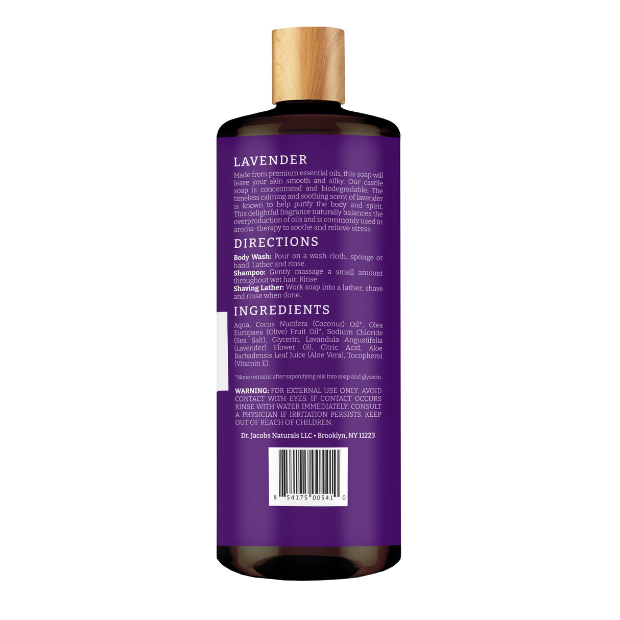 Lavender Castile Body Wash by Dr. Jacobs Naturals