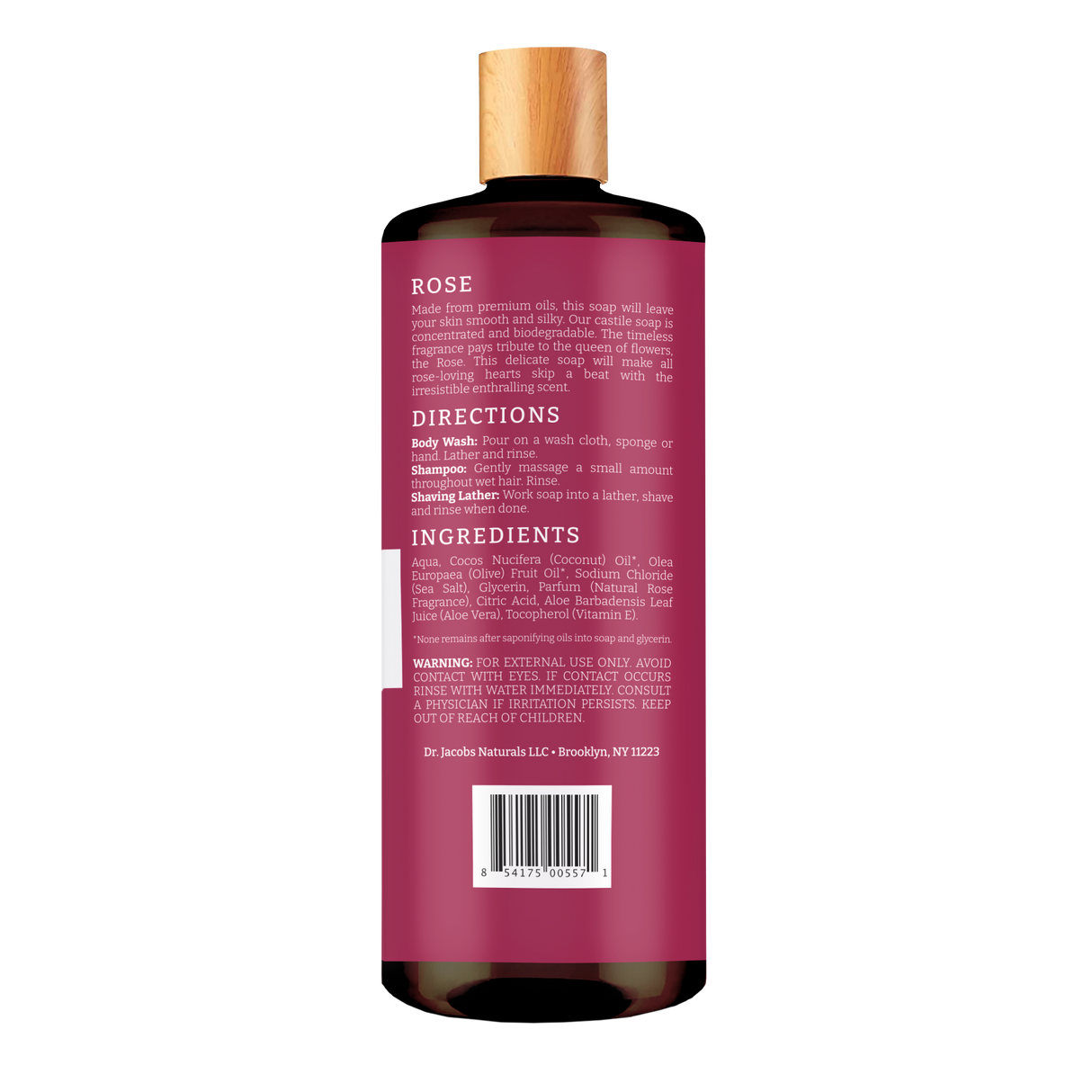 Rose Castile Body Wash by Dr. Jacobs Naturals