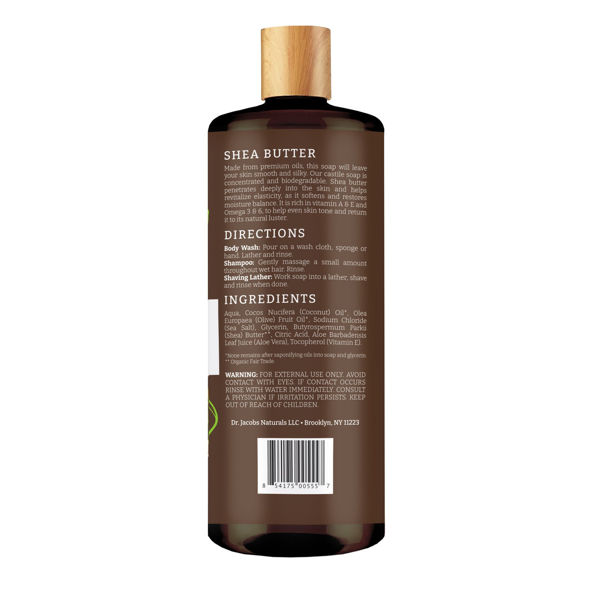 Shea Butter Castile Body Wash by Dr. Jacobs Naturals