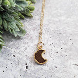 Druzy Moon Layering Necklace by Salt and Sparkle