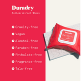 Duradry Antiperspirant Wipes for Hands & Feet by Duradry