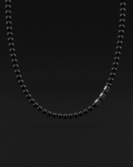 Onyx Necklace 8mm | Royale by Seekers Men's Jewelry