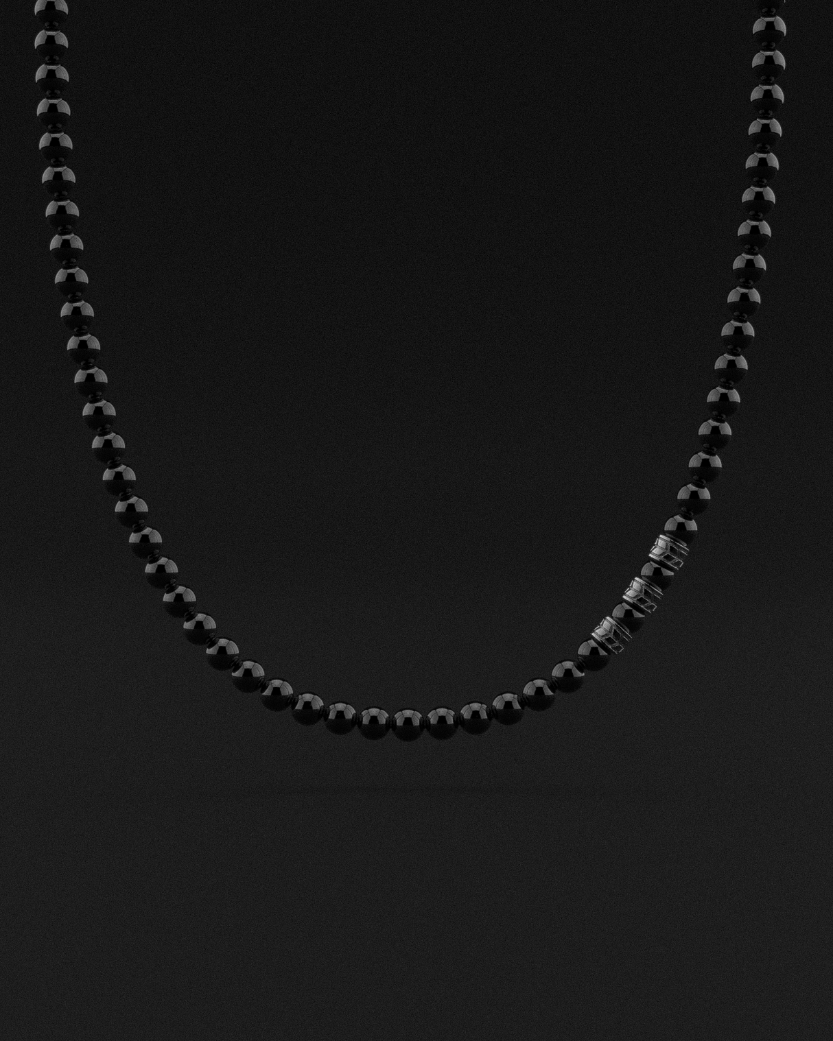 Onyx Necklace 8mm | Royale by Seekers Men's Jewelry