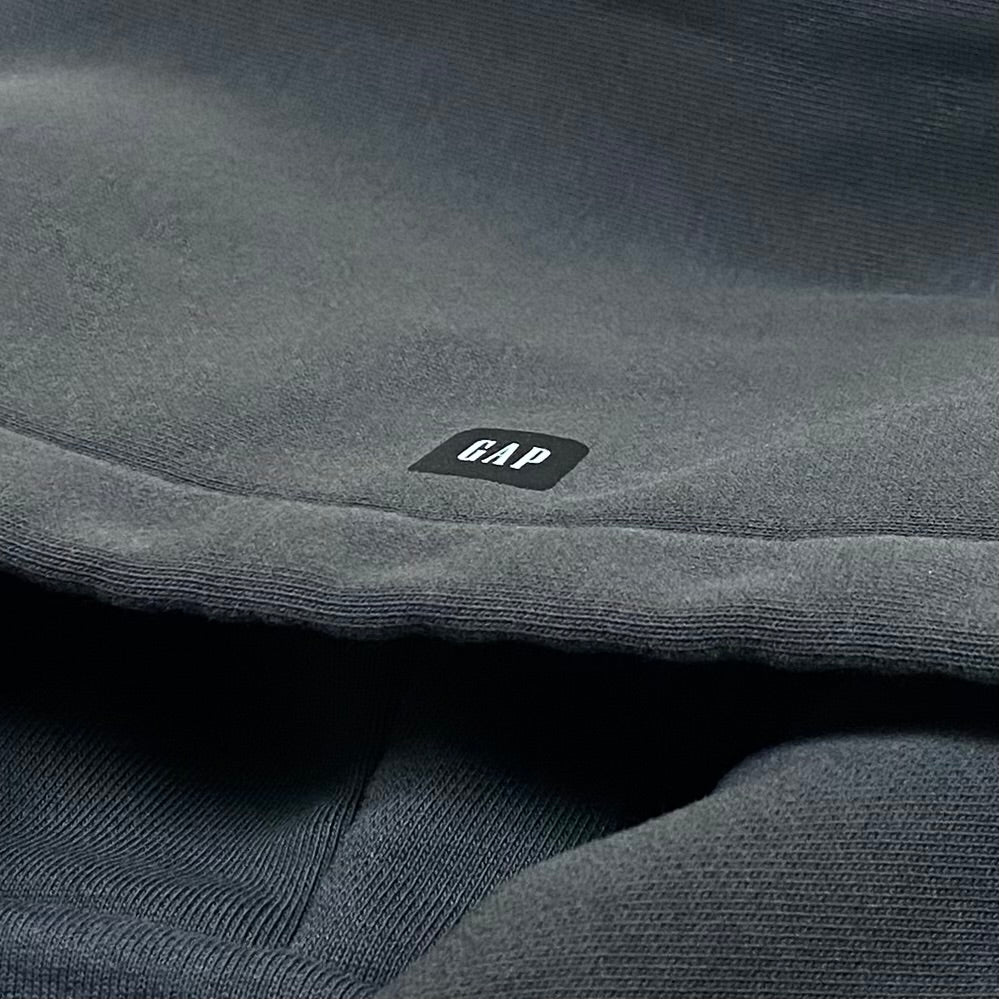 Yeezy Gap Engineered by Balenciaga Logo Shrunken Hoodie - Black by Phantom Marketplace