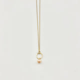 Pearl Drop Charm Necklace by Jennifer Cervelli Jewelry