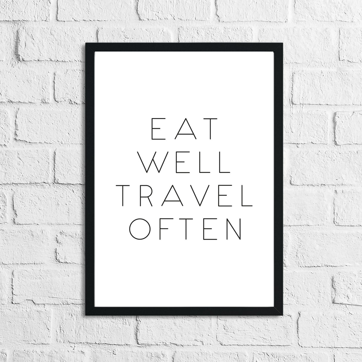 Eat Well Travel Often Inspirational Wall Decor Quote Print by WinsterCreations™ Official Store