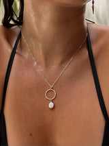 Cenote Pearl Link Chain Necklace by Toasted Jewelry