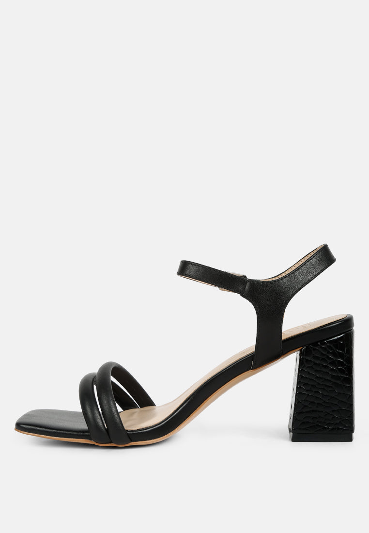 edyta ankle strap block heel sandals by London Rag