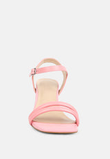 edyta ankle strap block heel sandals by London Rag