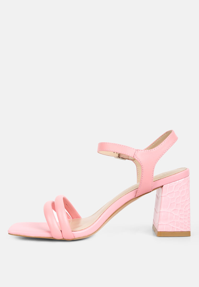 edyta ankle strap block heel sandals by London Rag