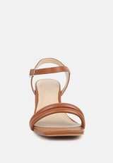 edyta ankle strap block heel sandals by London Rag