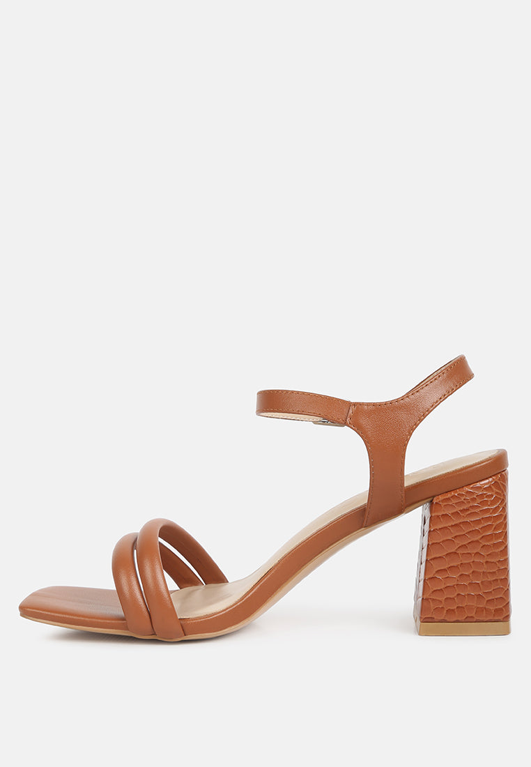 edyta ankle strap block heel sandals by London Rag