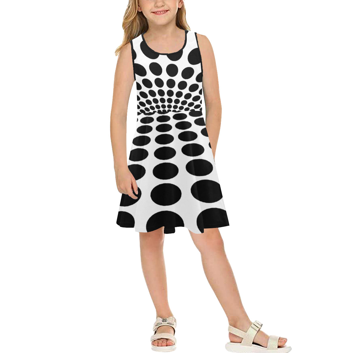 Black Dots, Skater Dress by Stardust