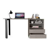 Pragma 120 Writing Desk, Two Drawers, Two Shelves by FM FURNITURE