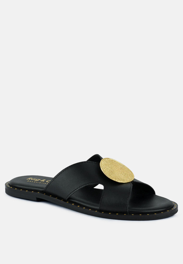 eudora buckle embllished slip ons by London Rag