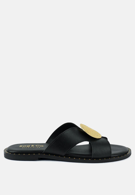 eudora buckle embllished slip ons by London Rag