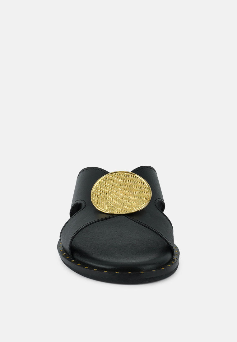 eudora buckle embllished slip ons by London Rag