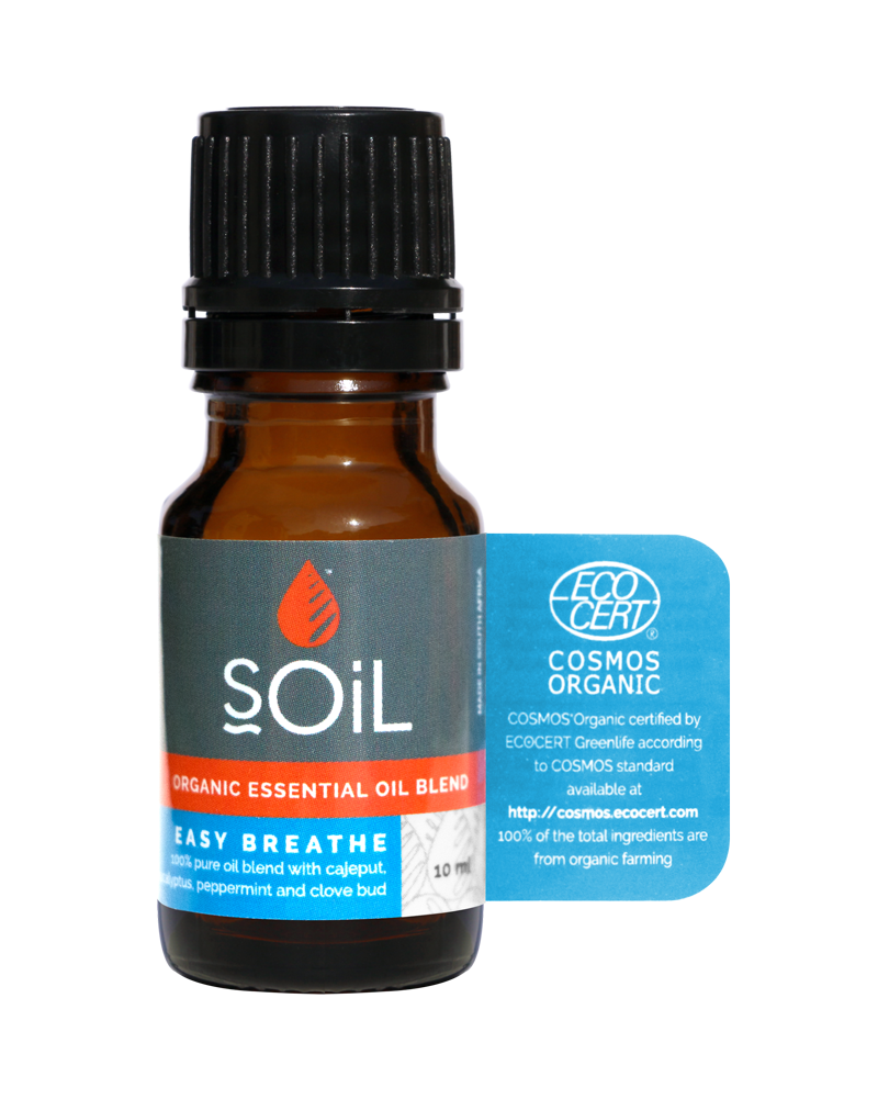 Easy Breathe - Organic Essential Oil Blend by SOiL Organic Aromatherapy and Skincare