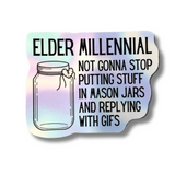 Elder Millennial Bundle Sticker | Laptop Phone Water Bottle Vinyl Decals | 3 Pack by The Bullish Store