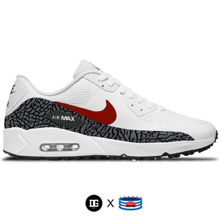 "Elephant" Nike Air Max 90 G Golf Shoes by Stadium Custom Kicks