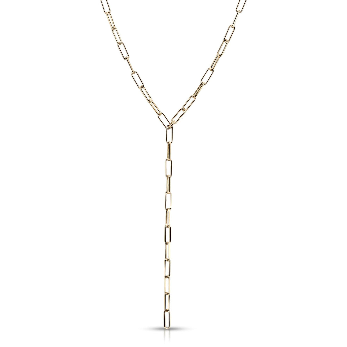 Elongated Link Lariat by eklexic jewelry