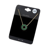 CZ Embellished Open Circle Pendant Necklace by Madeline Love