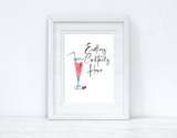 Endless Cocktails Here Summer Seasonal Alcohol Wall Home Decor Print by WinsterCreations™ Official Store