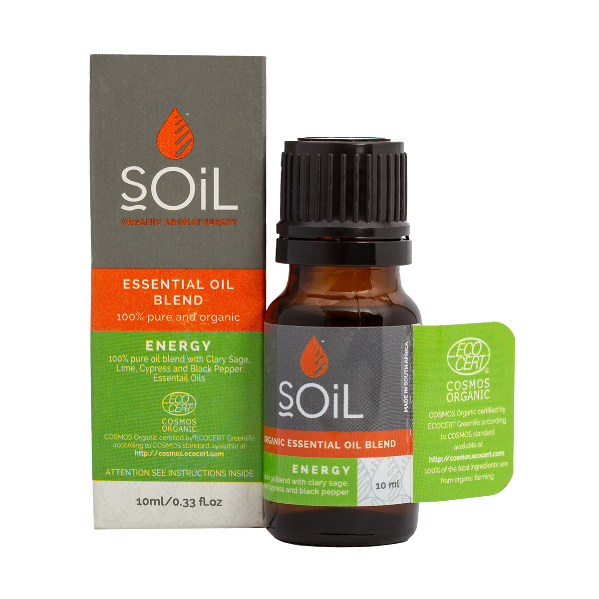 Energy - Organic Essential Oil Blend by SOiL Organic Aromatherapy and Skincare