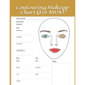 Contouring Makeup Chart: Paper Chart for Makeup Artist