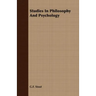 Studies In Philosophy And Psychology