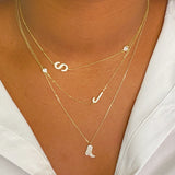 Finest Shine Initial Sterling Silver Necklace by Ellisonyoung.com