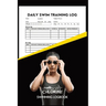 Powered By Chlorine Competitive Swimmer Daily Swim Training Log: Women and Girls Elite Swimming Logbook Training Tracker
