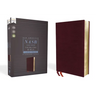 Nasb, Thinline Bible, Large Print, Bonded Leather, Burgundy, Red Letter Edition, 1995 Text, Comfort Print