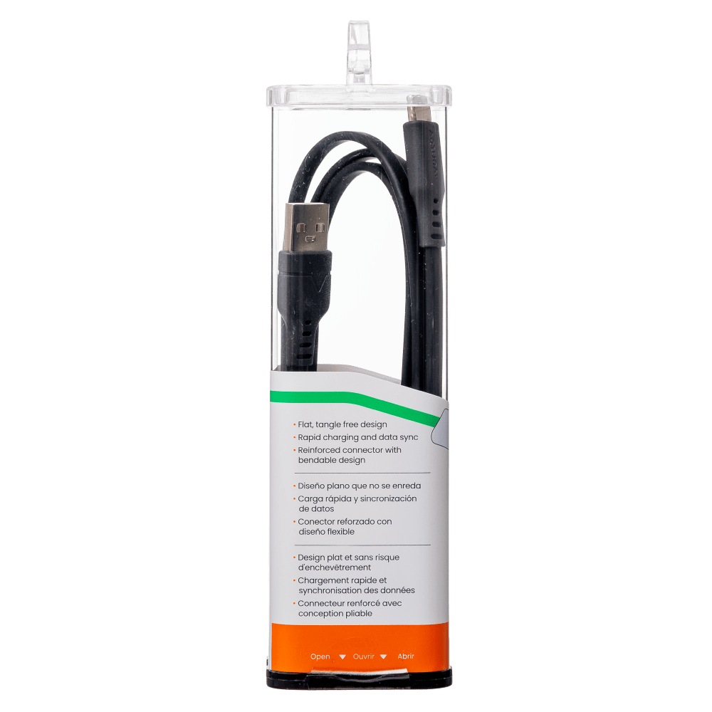 Ventev Chargesync Flat USB A to USB C Cable 3.3ft by Ventev