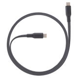 Ventev Chargesync Flat USB C to USB C Cable 3.3ft Gray by Ventev